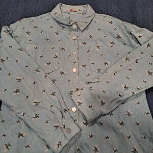 Udel Floral Denim Buttondown